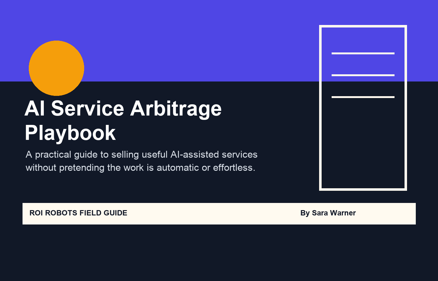 Package AI-assisted services clients can understand and buy. cover
