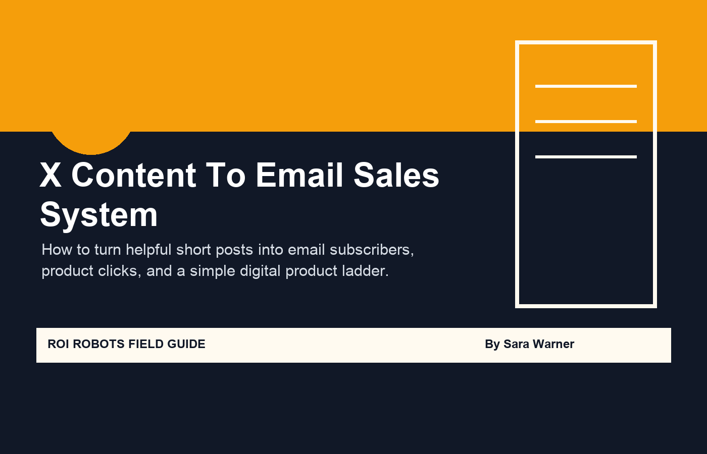 Turn helpful posts into email subscribers and digital product sales. cover